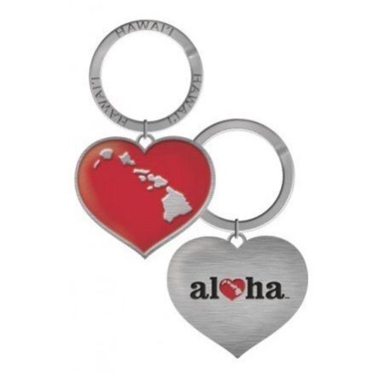 メタルキーホルダー  ハートALOHA