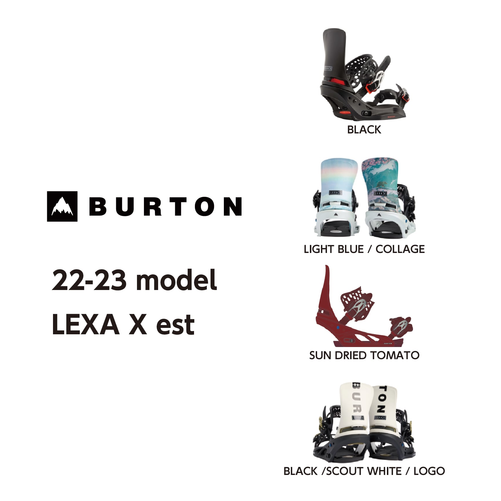 BURTON バートン スノーボード ビンディング LEXA X EST 22-23 モデル ...