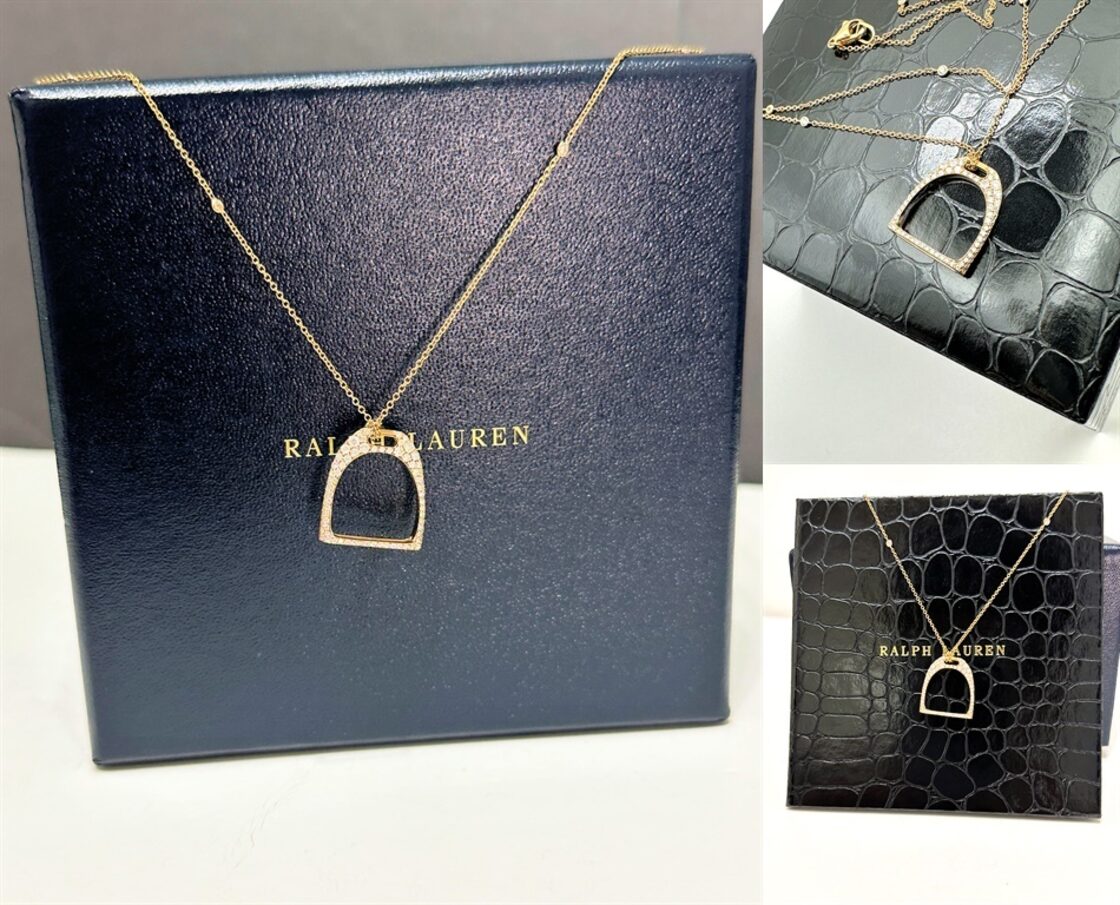 RALPH LAUREN ラルフローレン パヴェ ダイヤモンド ネックレス K18 RG 