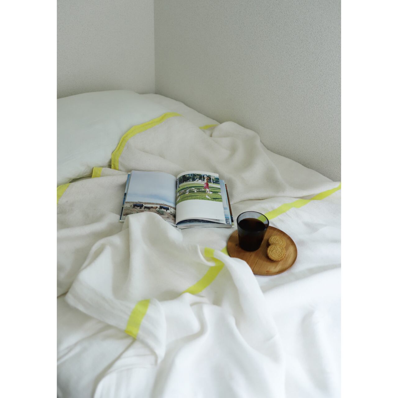 ラプアンカンクリUSVA リネンブランケット 150+200cm イエロー