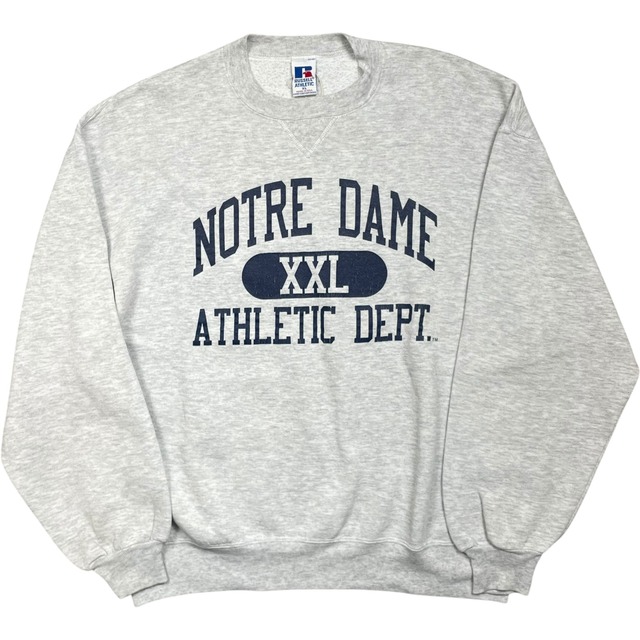 《XL》russell athletic ラッセルアスレチック スウェット フロントプリント USA製 ネイビー no.9810