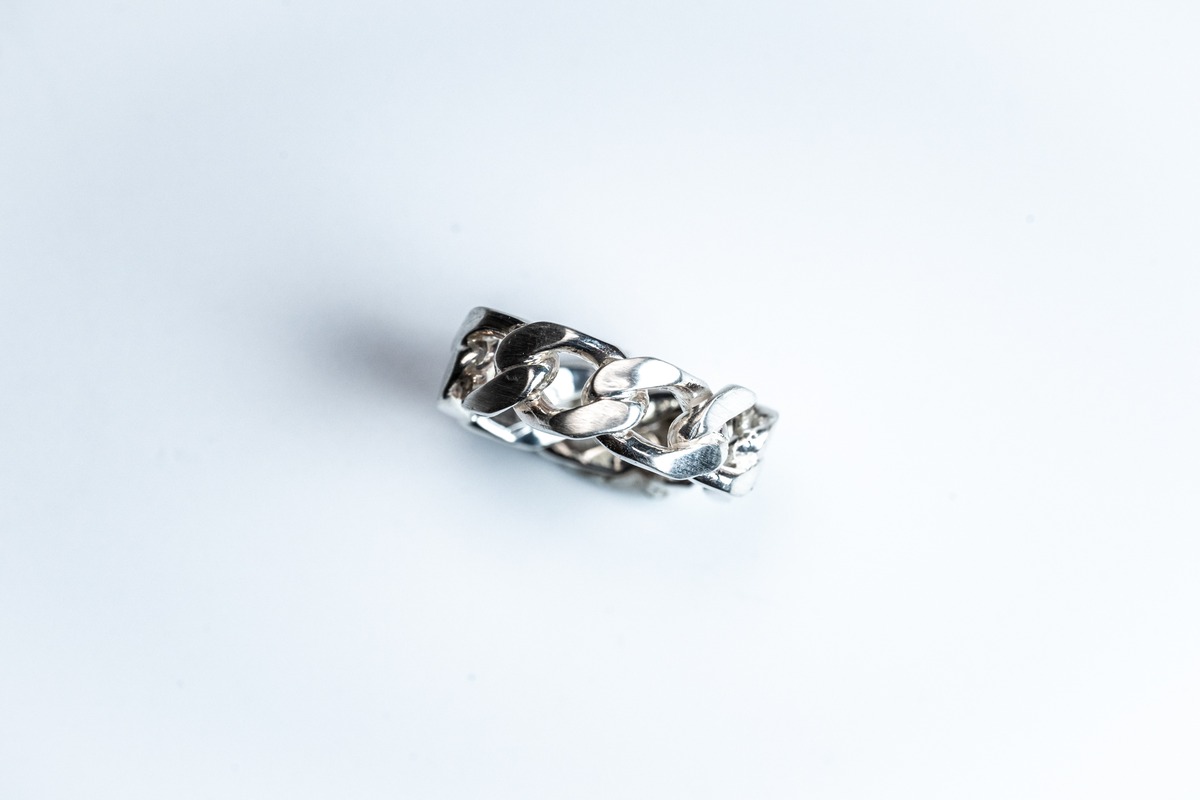 R-050 Gourmette(グルメット) Chain ring L | WAKAN SILVER SMITH 