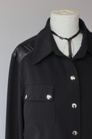 Euro shoulder leather western shirt