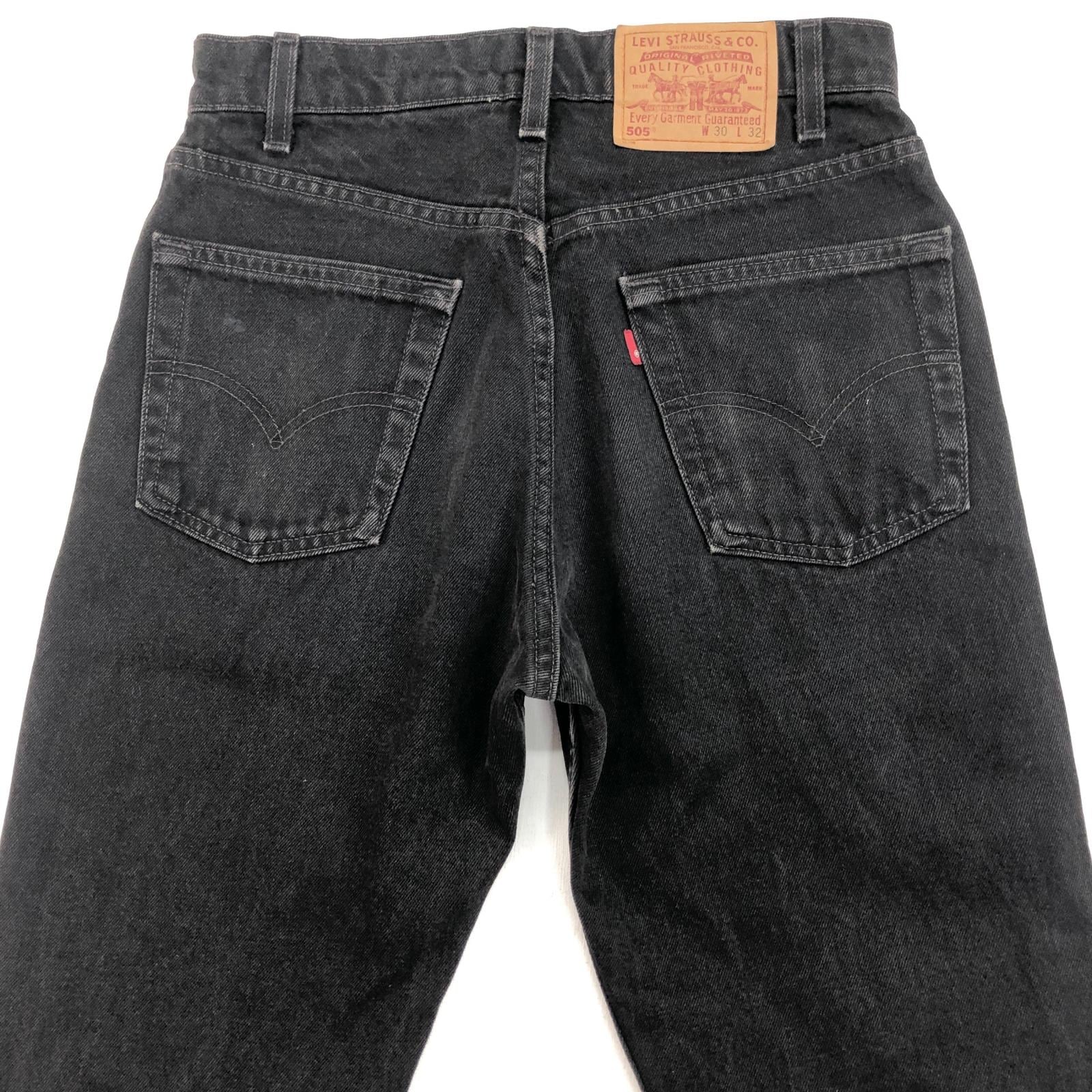 Levi's ブラックデニムパンツ w31 USA製 505-0260 リーバイス LEVI'S 505-0260 ジップフライ ストレート ジーンズ