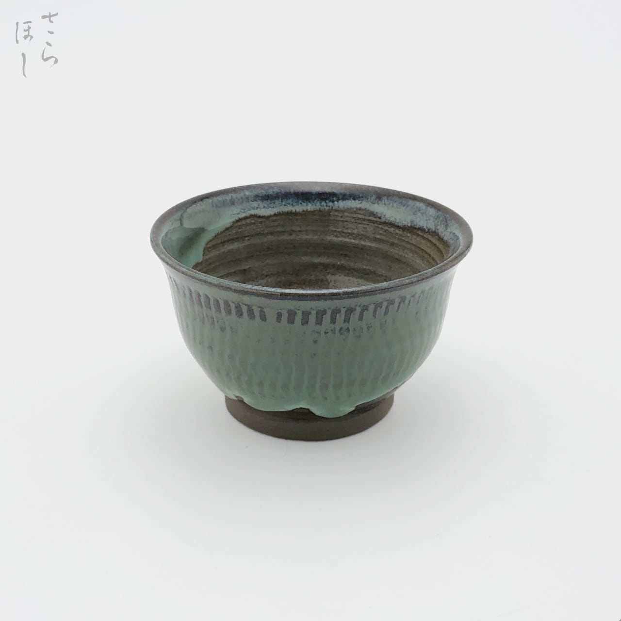 小鹿田焼 小袋窯 蕎麦猪口 (小) 飛びかんな 白 口径約8.5cm 陶器 和