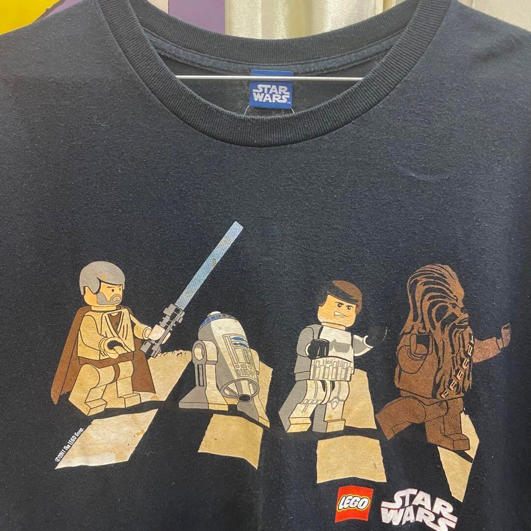 古着 STAR WARS × LEGO プリントTシャツ ブラック サイズ不明 古着MIX