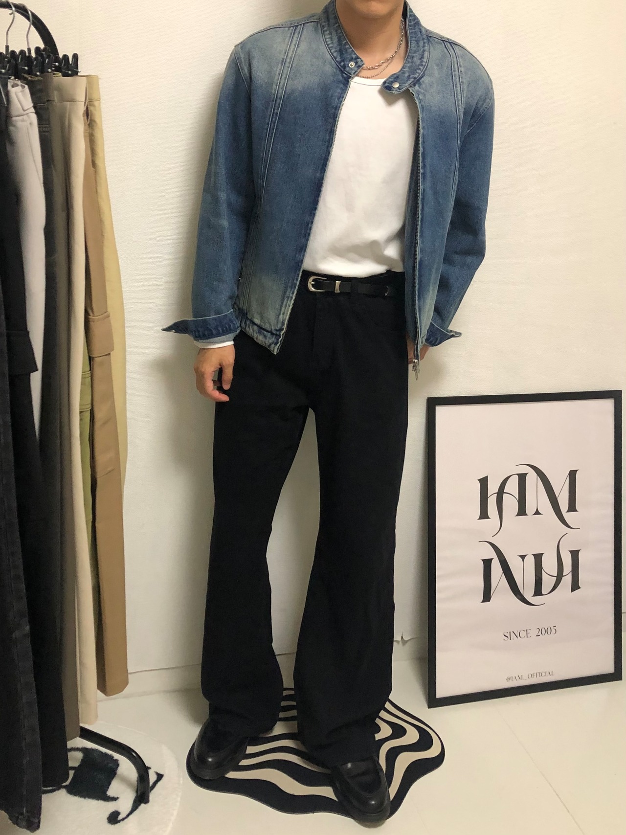 Needle Stitch Washed Denim Jacket (2color) - 10
