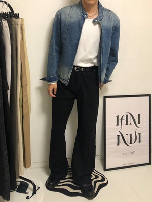 Needle Stitch Washed Denim Jacket (2color)