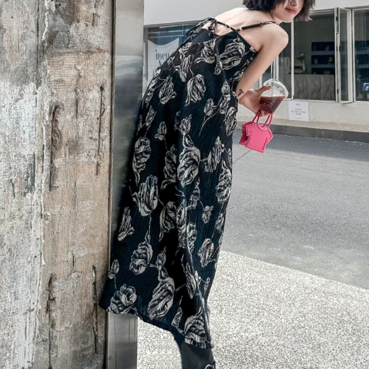 Floral A-line dress (ME461)