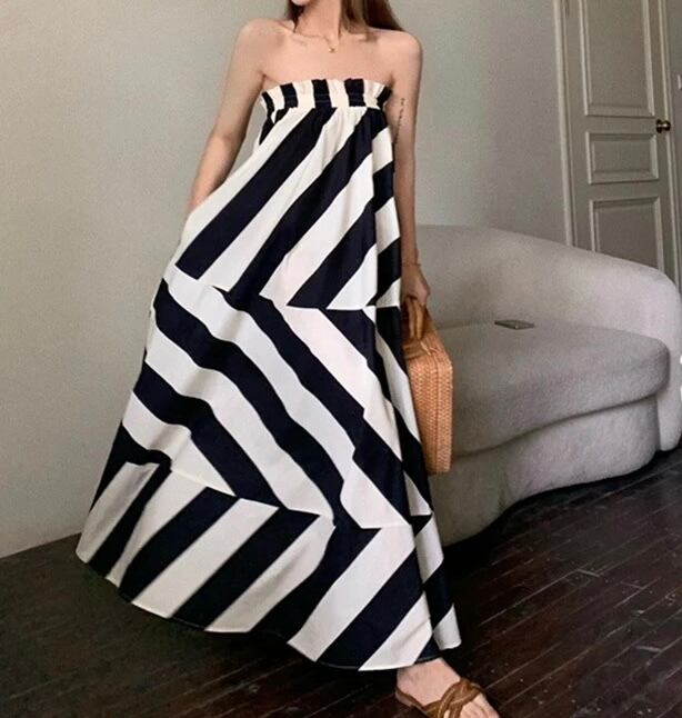 2size / ストライプロングワンピース