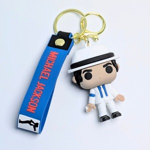 【 michael jackson  ( マイケル・ジャクソン )  】3D Rubber KeyHolder / 3Dラバーキーホルダー〚アメリカン雑貨 アメトイ〛