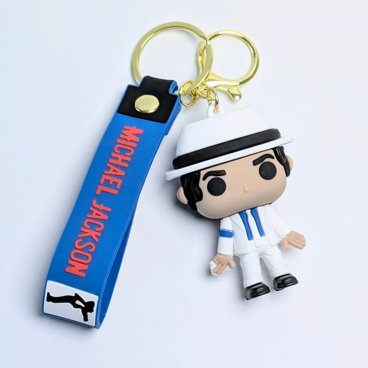 【 michael jackson  ( マイケル・ジャクソン )  】3D Rubber KeyHolder / 3Dラバーキーホルダー〚アメリカン雑貨 アメトイ〛
