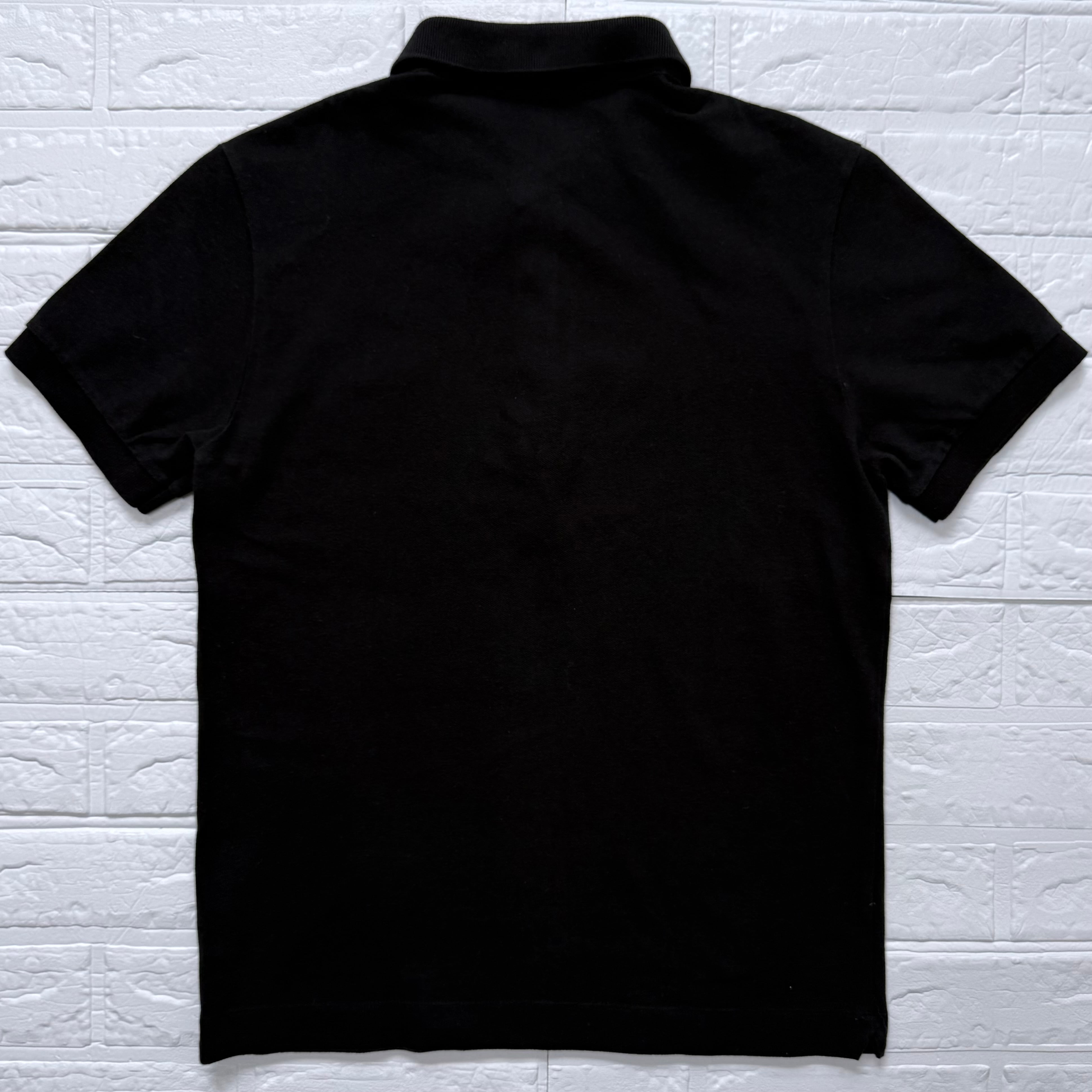 LACOSTE PH5522L PARIS コットン 鹿子 半袖ポロシャツ ブラック サイズ
