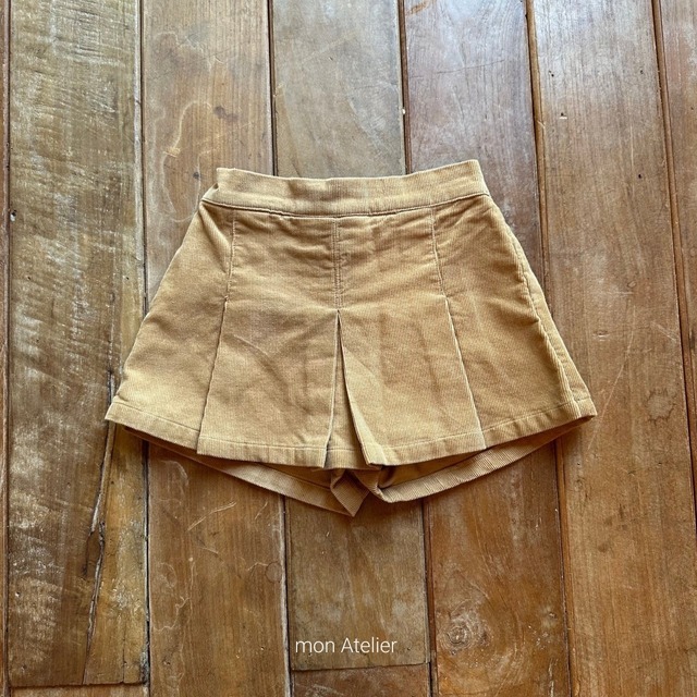 【即納】Mon Atelier mini corduroy pants 23a(韓国子供服コーデュロイミニスカート)