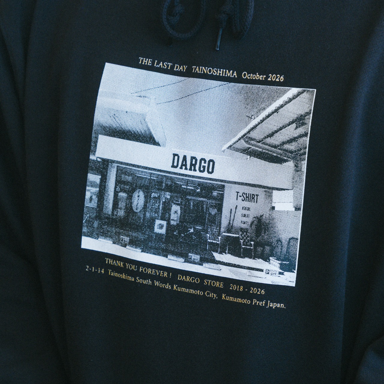 【DARGO】"LAST 田井島" 8onz Pull Over Hoodie（BLACK）