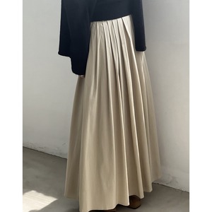 high waist tuck long skirt m0198