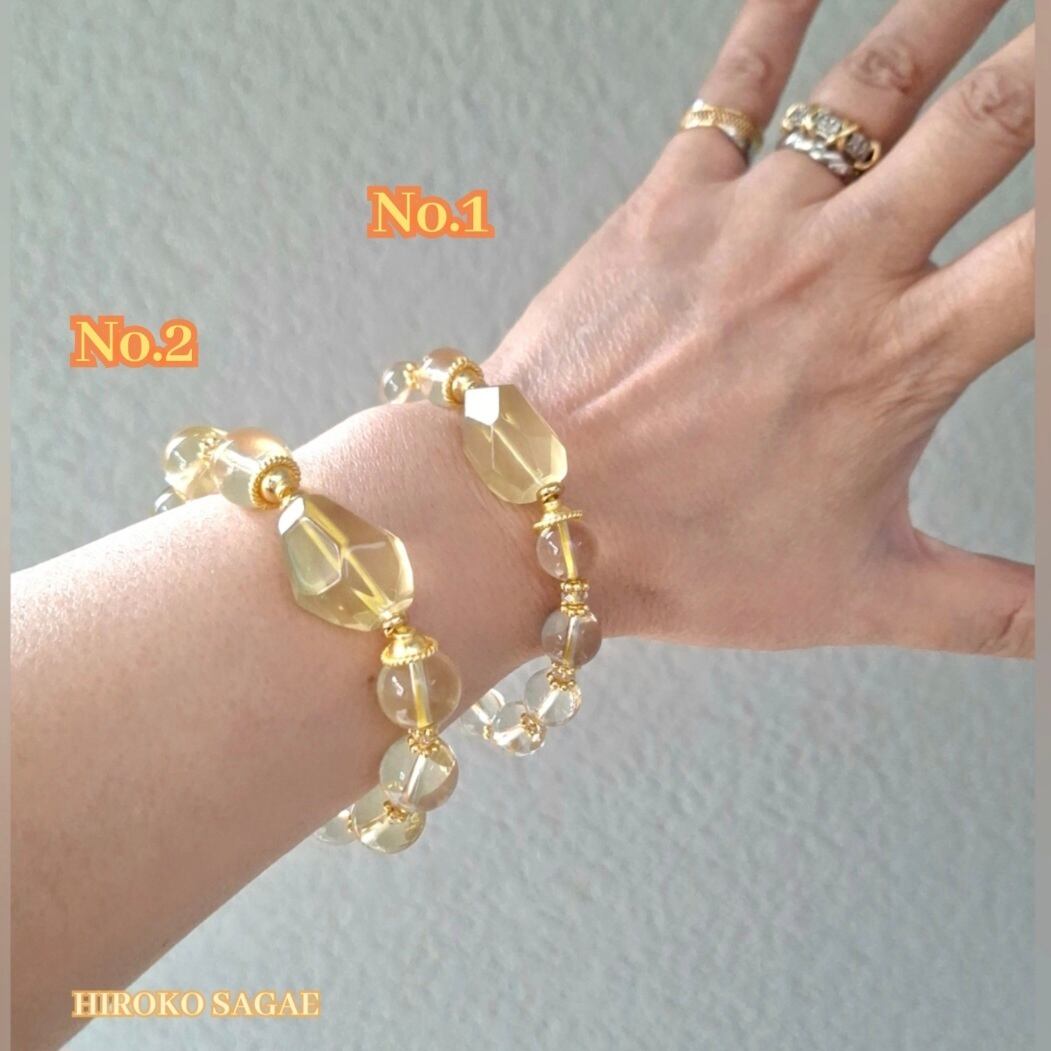 スター レモンクォーツ & 高品質 大粒 レモンクォーツ ブレスレット No.1 スター レモンクォーツ & 高品質 大粒 レモンクォーツ ブレスレット No