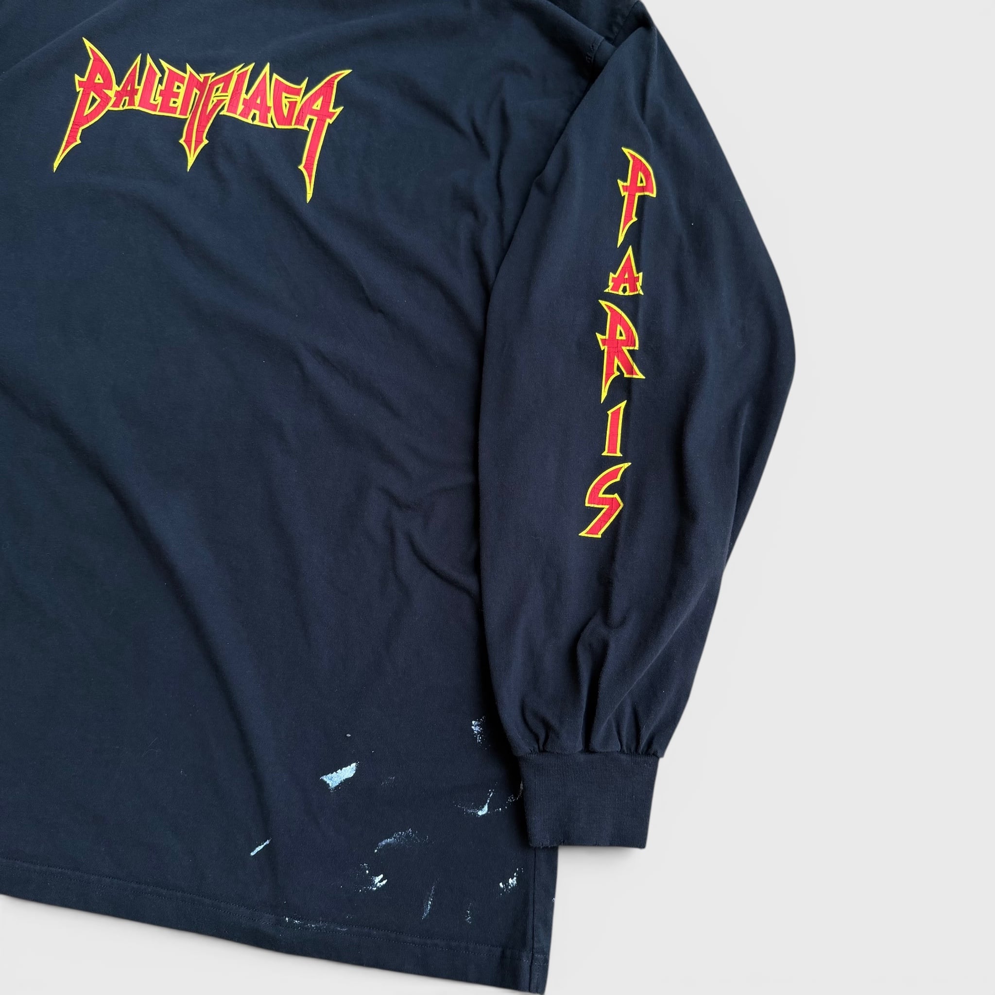 BALENCIAGA メタル オーバーサイズ ロングスリーブ Tシャツ ブラック 4