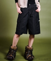 COOLAロゴコットンハーフパンツ (BLACK) CQ-47015