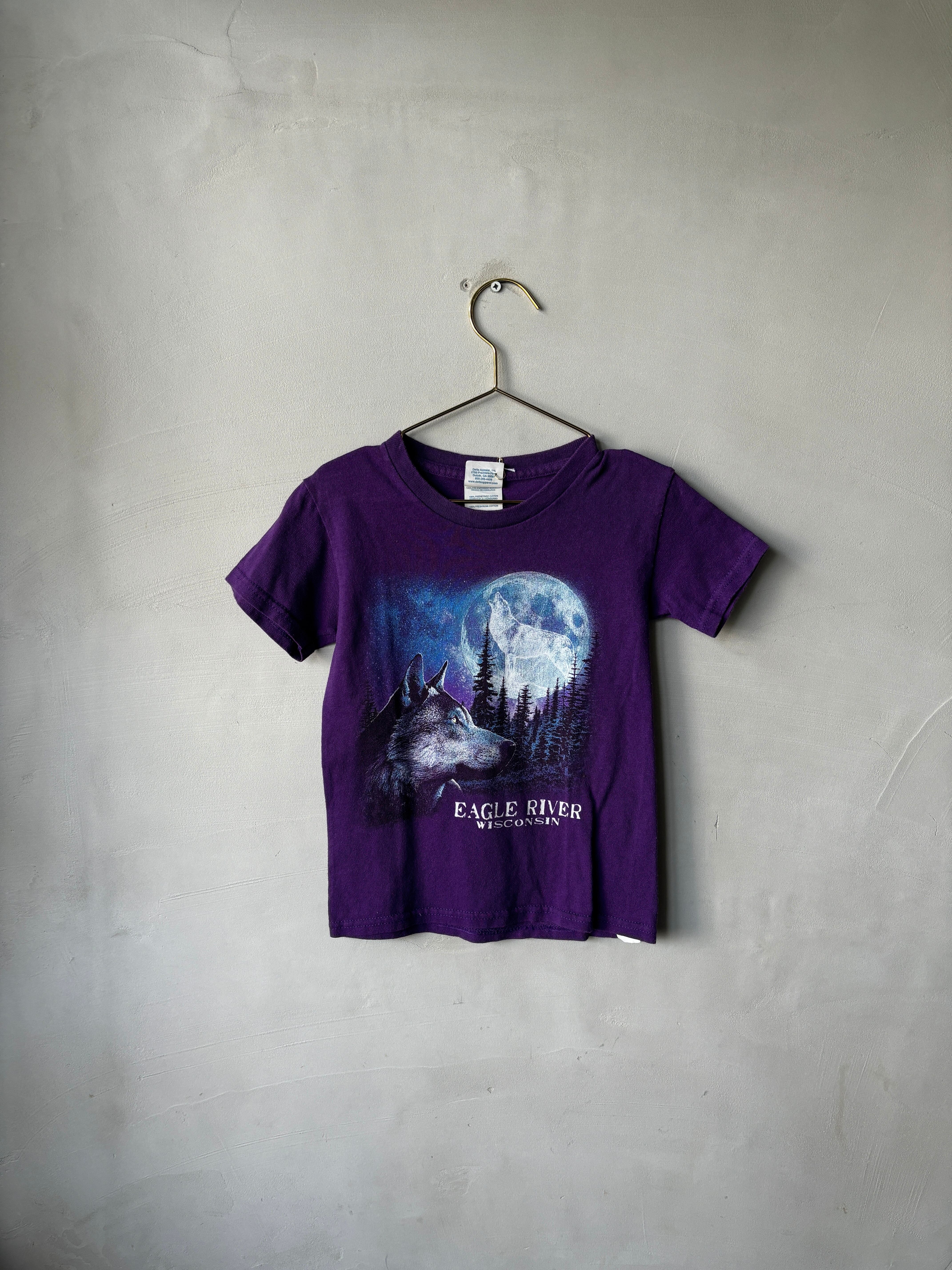 【KIDS vintage】90's WOLF T-Shirt /size2-4y