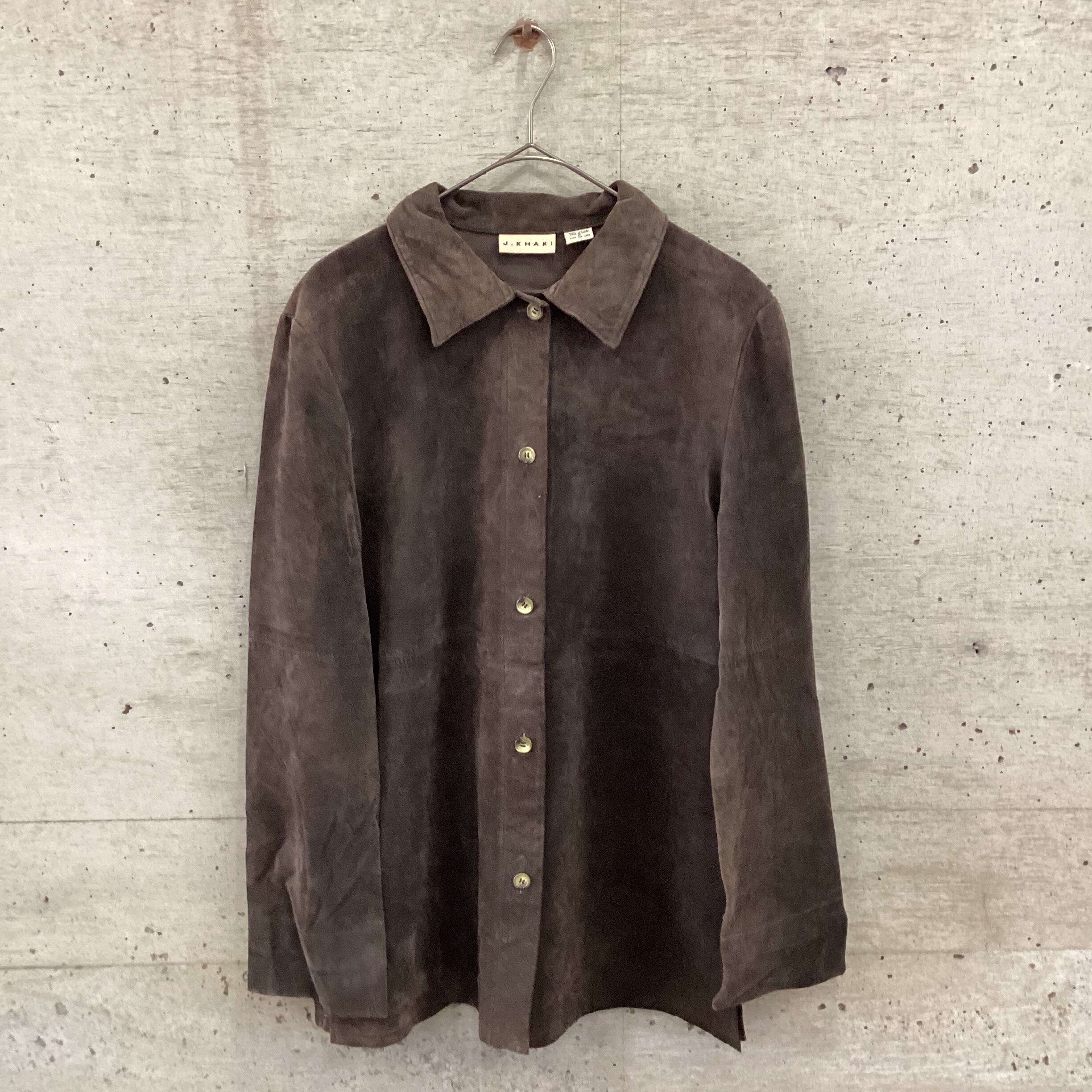 brown suede shirt
