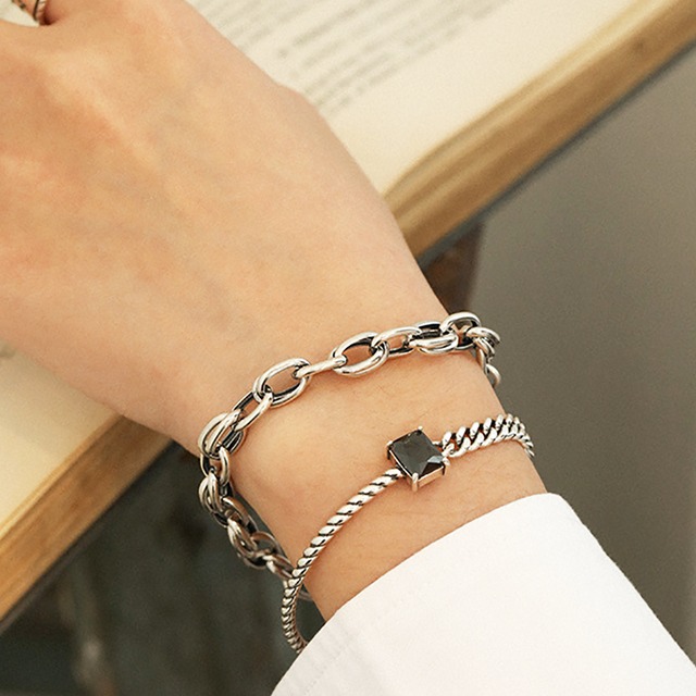 バングル ブレスレット silver925 ジルコニア 大人コーディネート 
