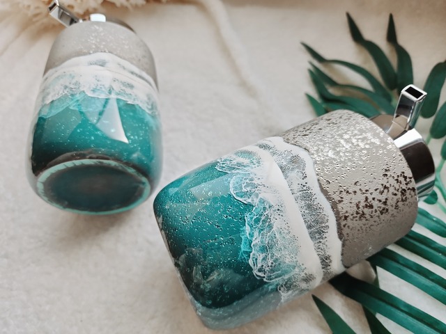 437.オーシャンレジンアート ソープディスペンサー