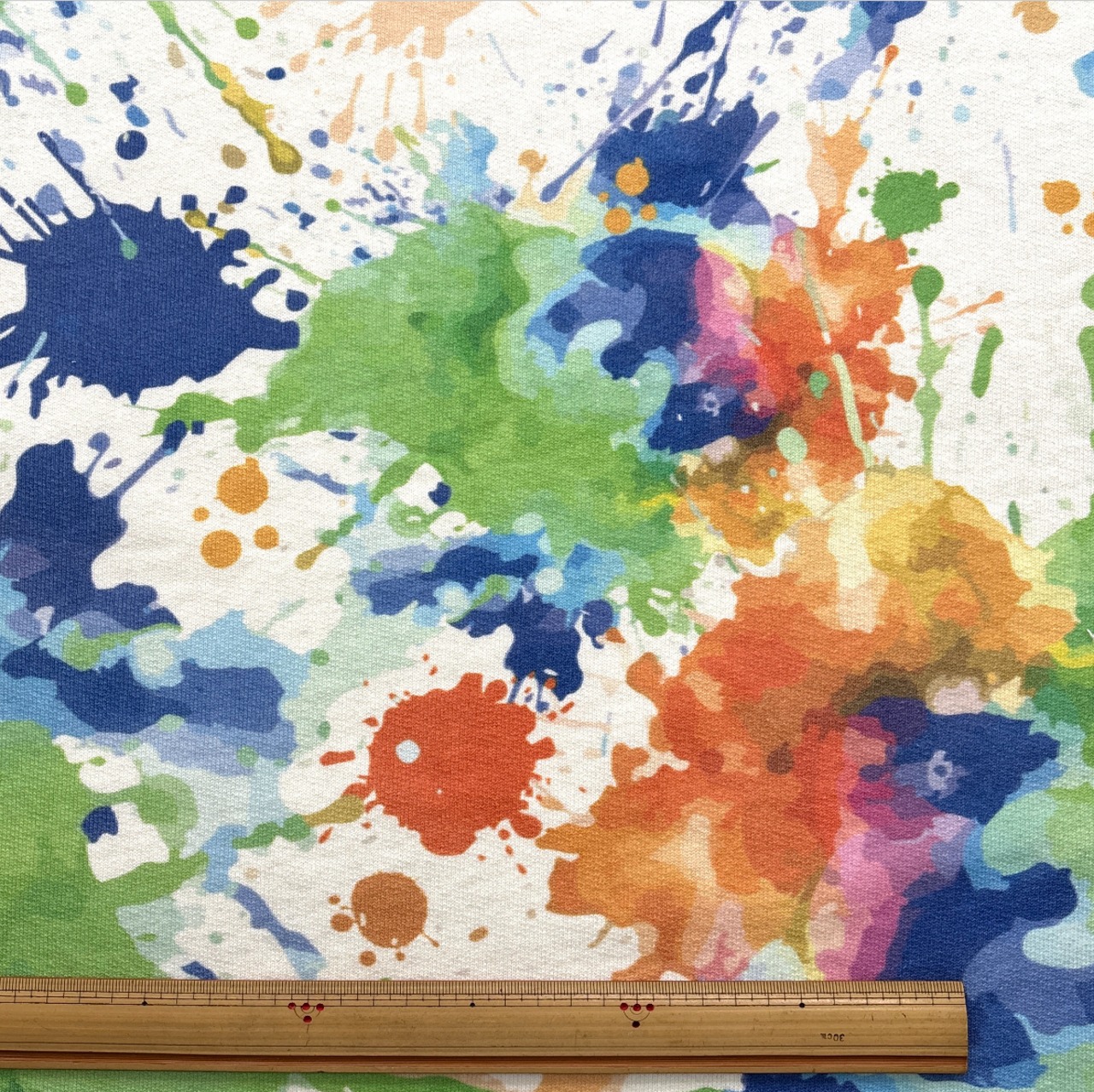 ★NY394◆1m◆ラスト1点◆綿100%裏毛ニット生地◆マレファブ◆バシャン