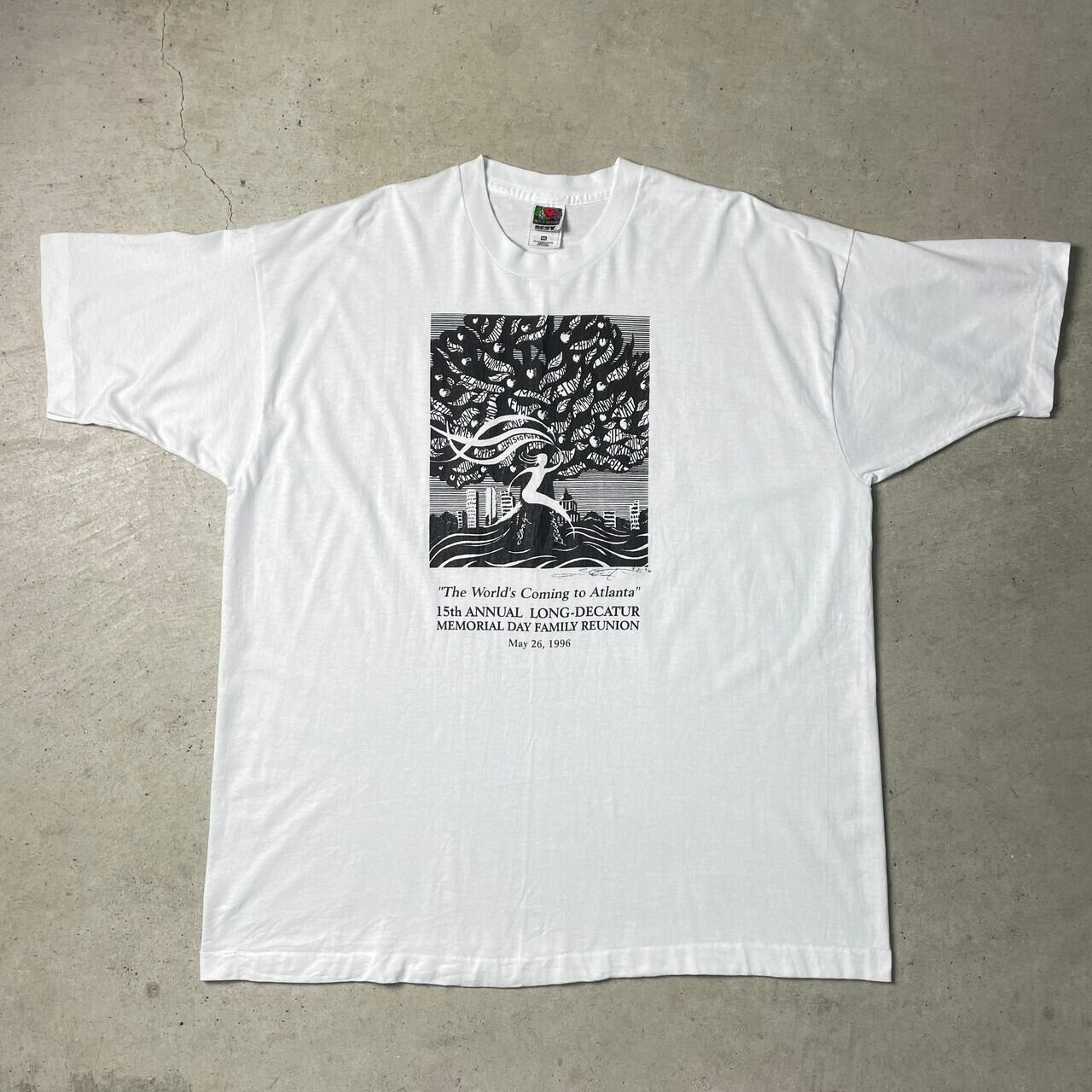 90年代 USA製 FAMILY REUNION アートプリント Tシャツ メンズ2XL 古着 