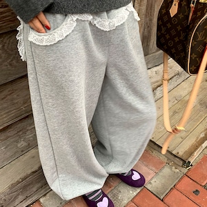 Lace detail sweatpants 2litr05812