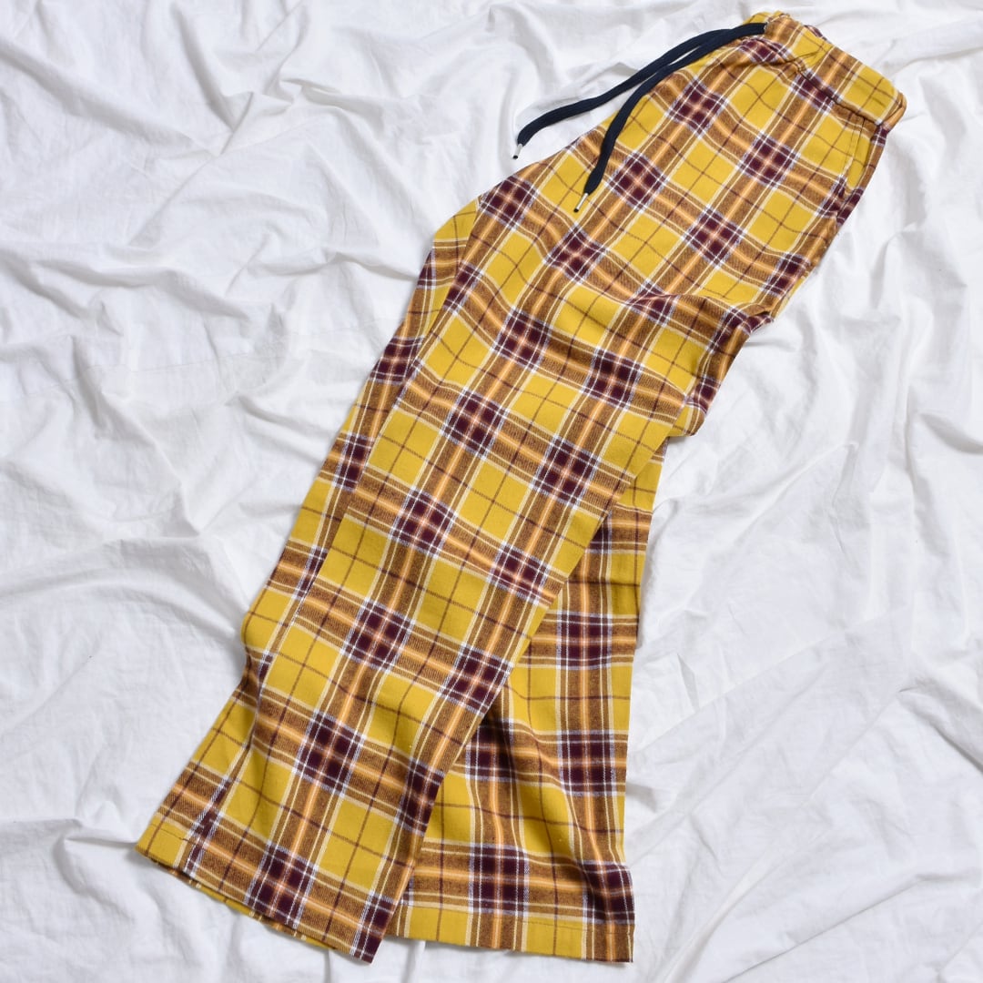 50%OFF】チェックパンツ(YELLOW×BROWN) | VOLCAN&APHRODITE