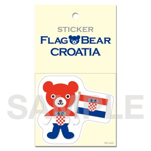 FLAG BEAR STICKER ＜CROATIA＞ クロアチア （大（L））