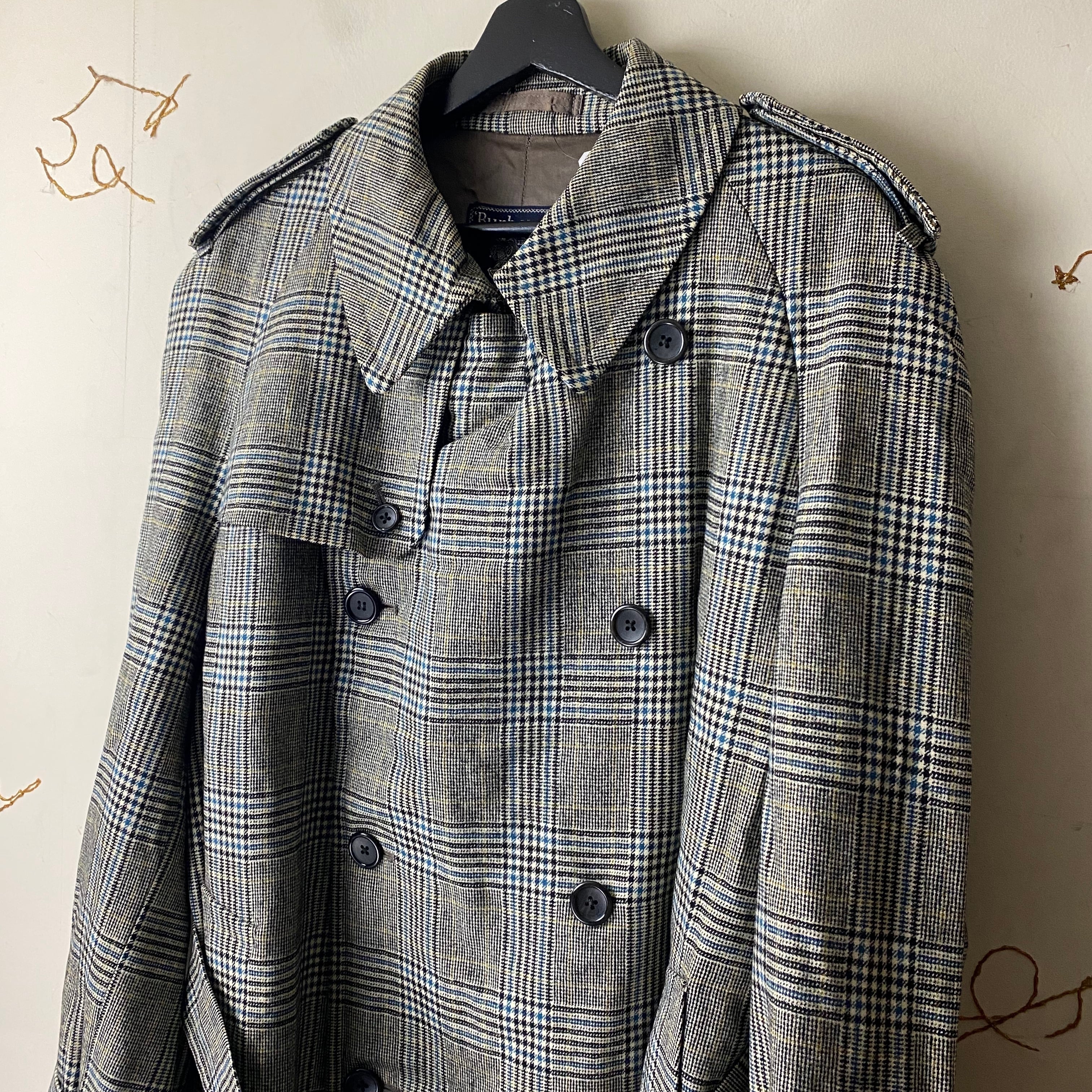 vintage BURBERRYS nova check coat “commodore” made in england