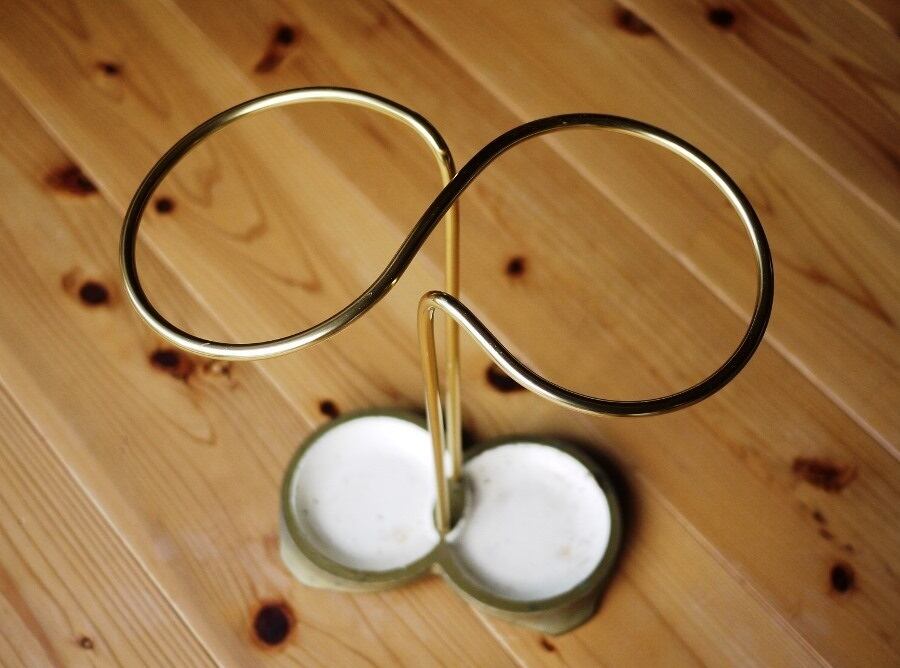 ドイツ 傘立て ミッドセンチュリー 真鍮&鉄 ストリームライン