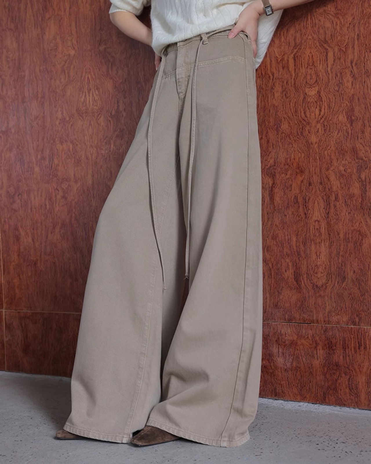 High waist wide Pants　T20326
