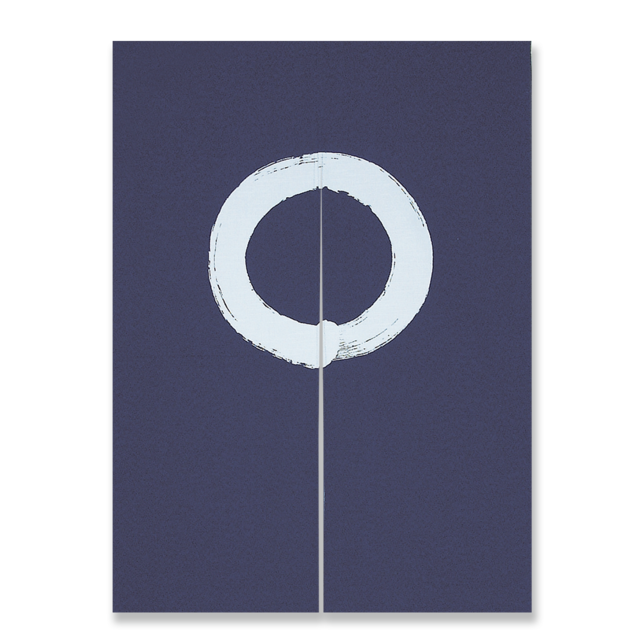 きらびや のれん　まる　BB（紺）90㎝×120㎝