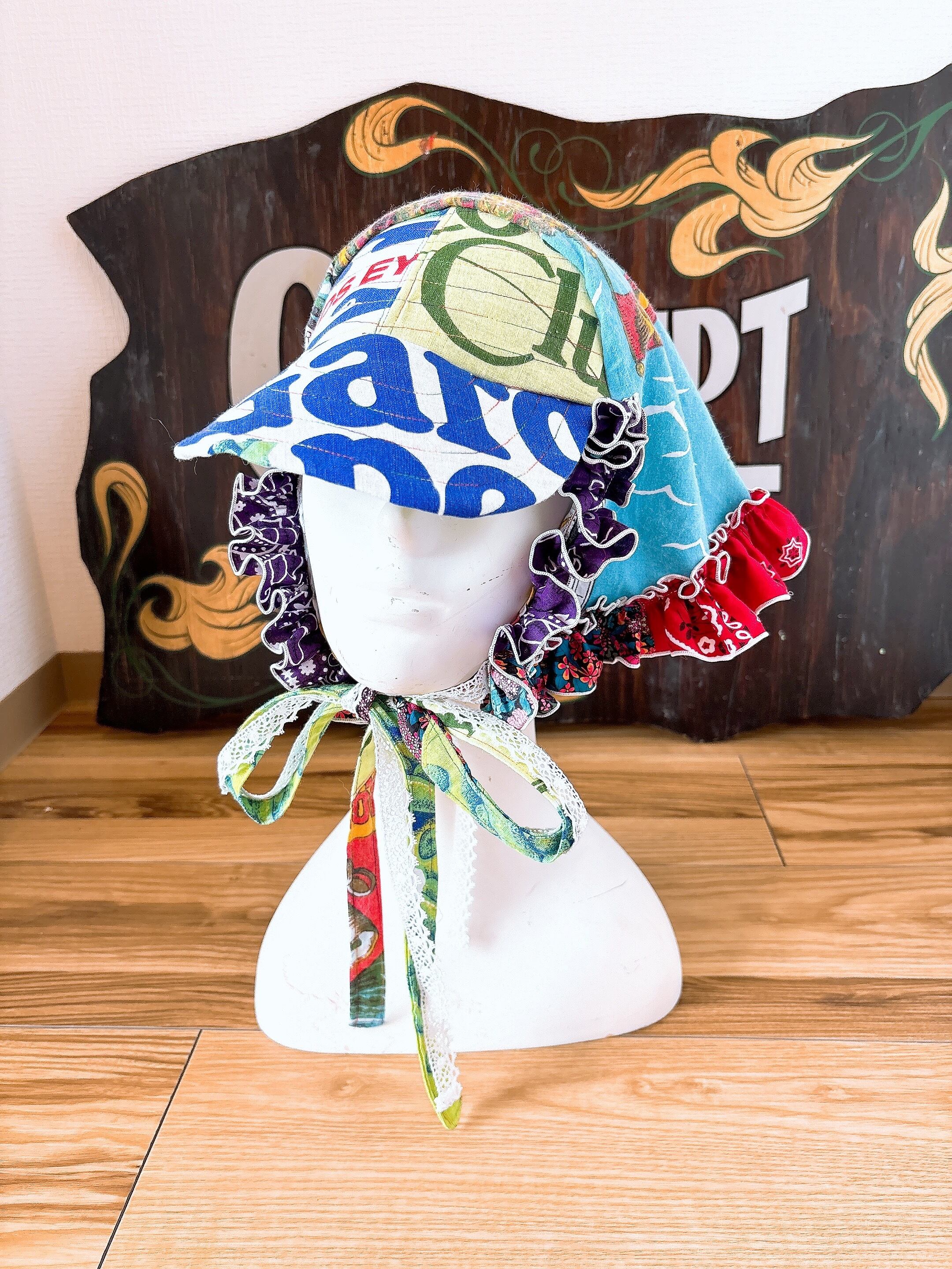 2wy babushka cap ロゴ➕ヴィンテージなお船