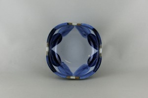 藍花紋四方鉢