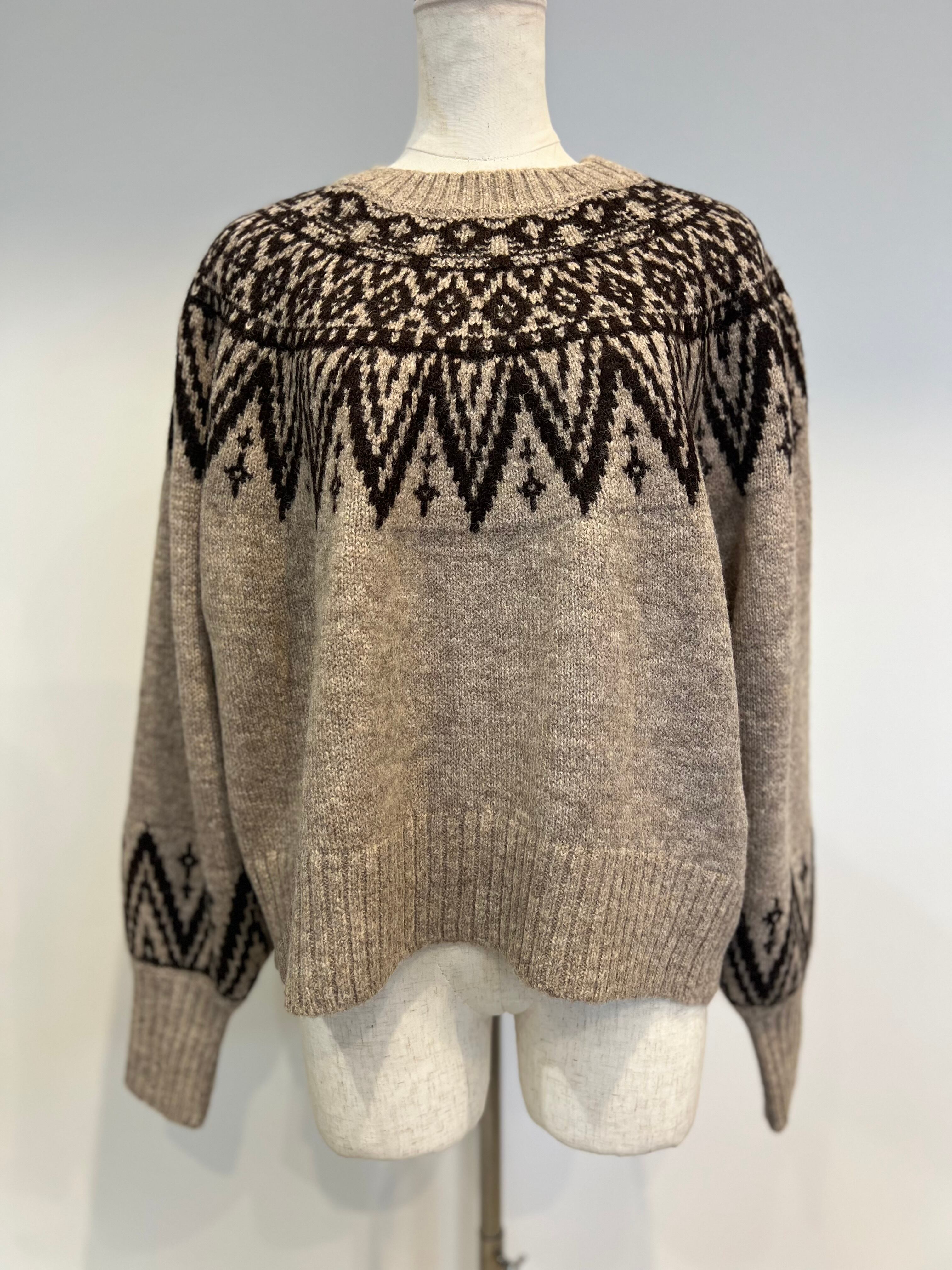 【SELECT】フェアアイル柄プルオーバー 39-0423