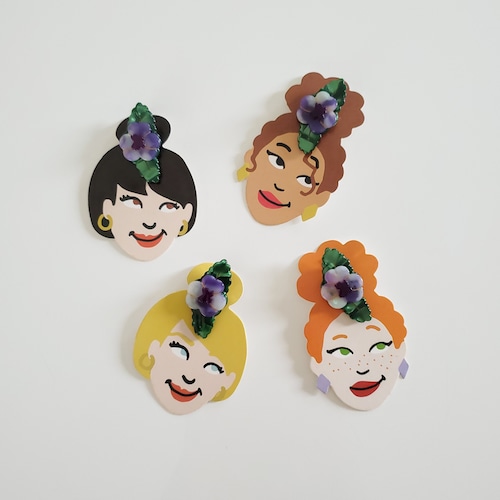 Coucou Suzette − Purple Pansy Hair Clip