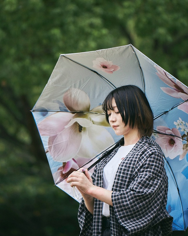 モクレン　三つ折り傘　［sam099］