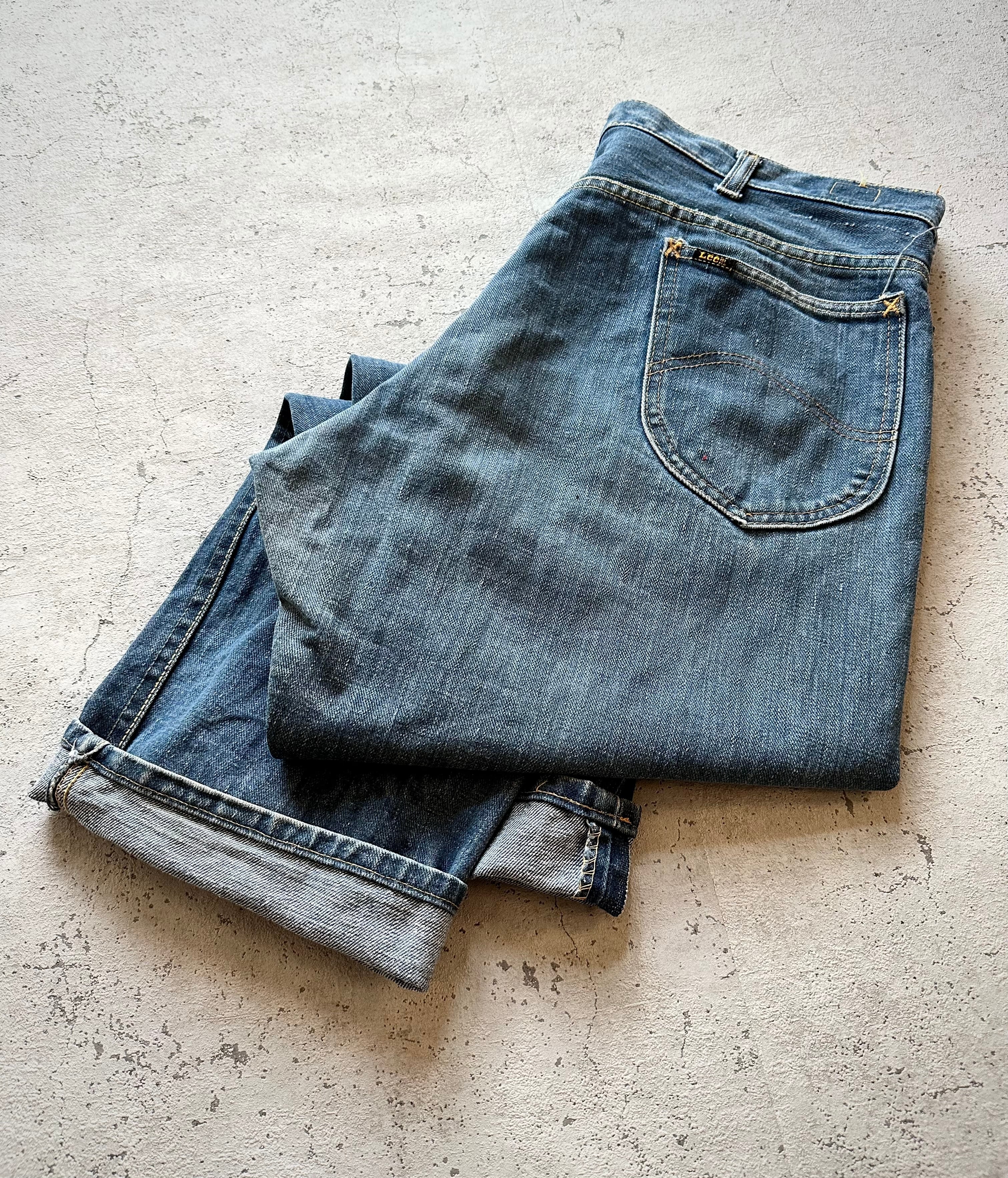 70s USA製 “ Lee ” 101z 200z BLACK TAG INDIGO DENIM OLD VINTAGE ...