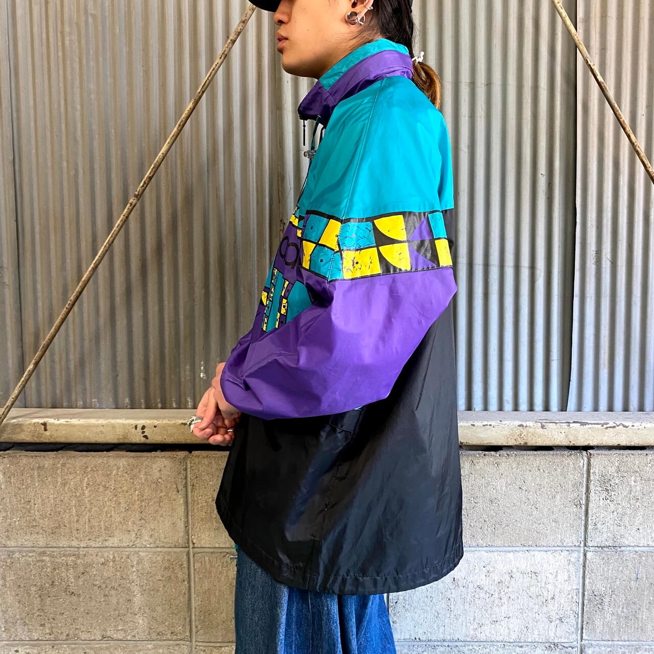 adidas アディダス 90s ハーフジップナイロンジャケット