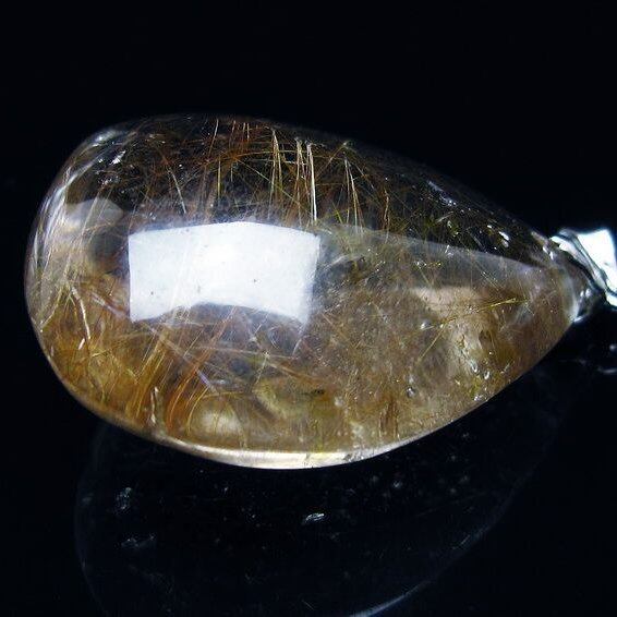 プラチナルチルクォーツ ペンダント 一点物 メール便可 [M便 1/20] 112-13131