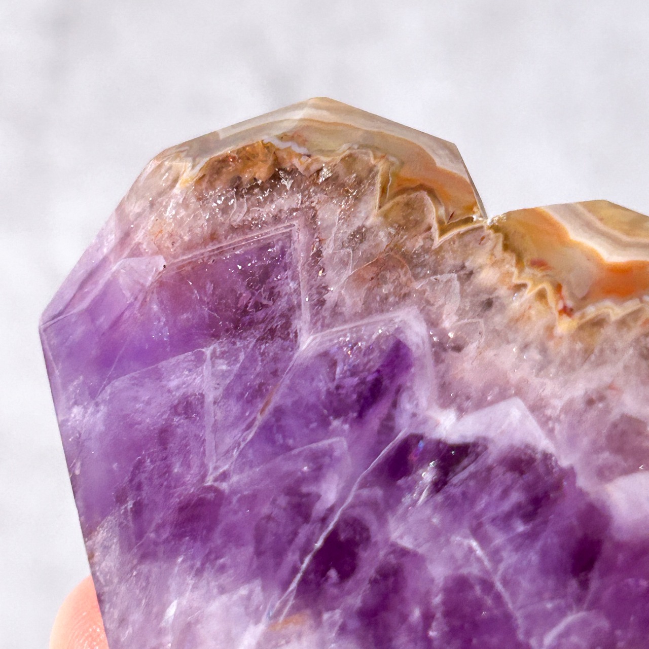 アメジストレースアゲート ハート * Amethyst race Agate * 天然石