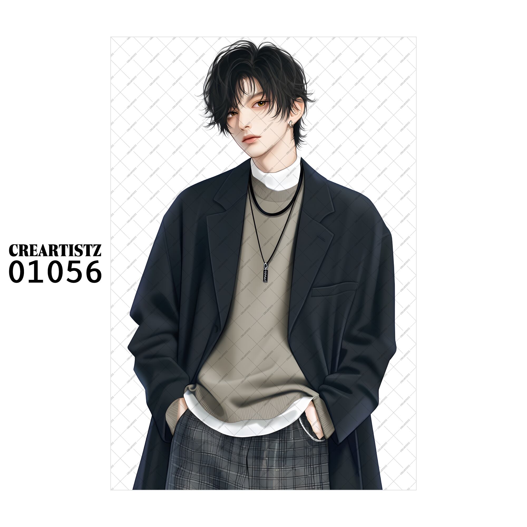 01056 ボーイ クール オリジナル ペーパー/ステッカー 4枚セット CREARTISTZ