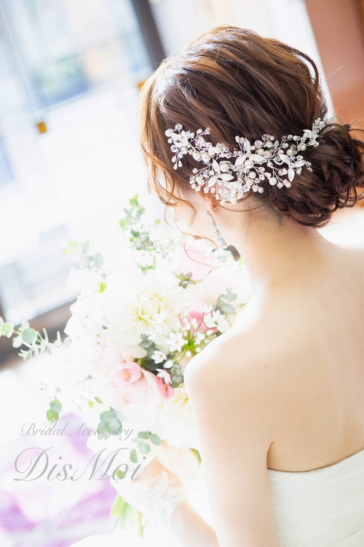 ヘアアクセサリー ヘッドドレスパール結婚式ウェディングブライダル