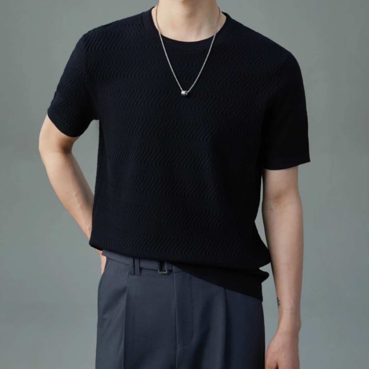 マルベリーシルキーフィットTシャツ　0629