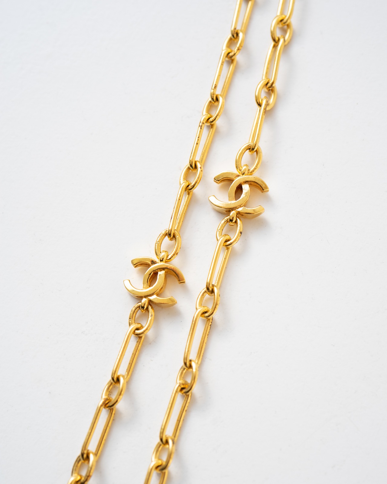 〈CHANEL〉CC Mark Long Necklace 1980s