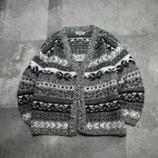 monotone wool acryl cardigan